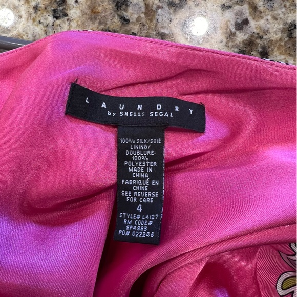 VTG Laundry by Shelli Segal 100% Silk Halter Midi Dress Pink Paisley Floral 4 - Picture 11 of 11